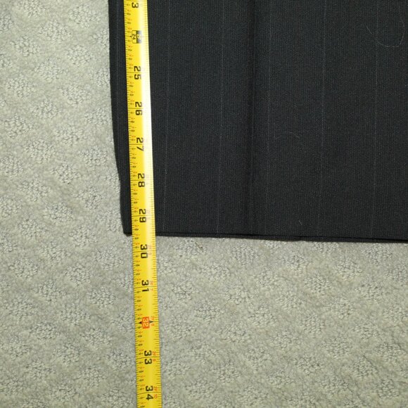 Towncraft Men's 44R Pinstripe 2-Button Suit 34 x 29.5 Gray Flat Front Pants - Picture 11 of 13